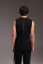 I Built Me - Hand Embroidered Designer Bib - Black