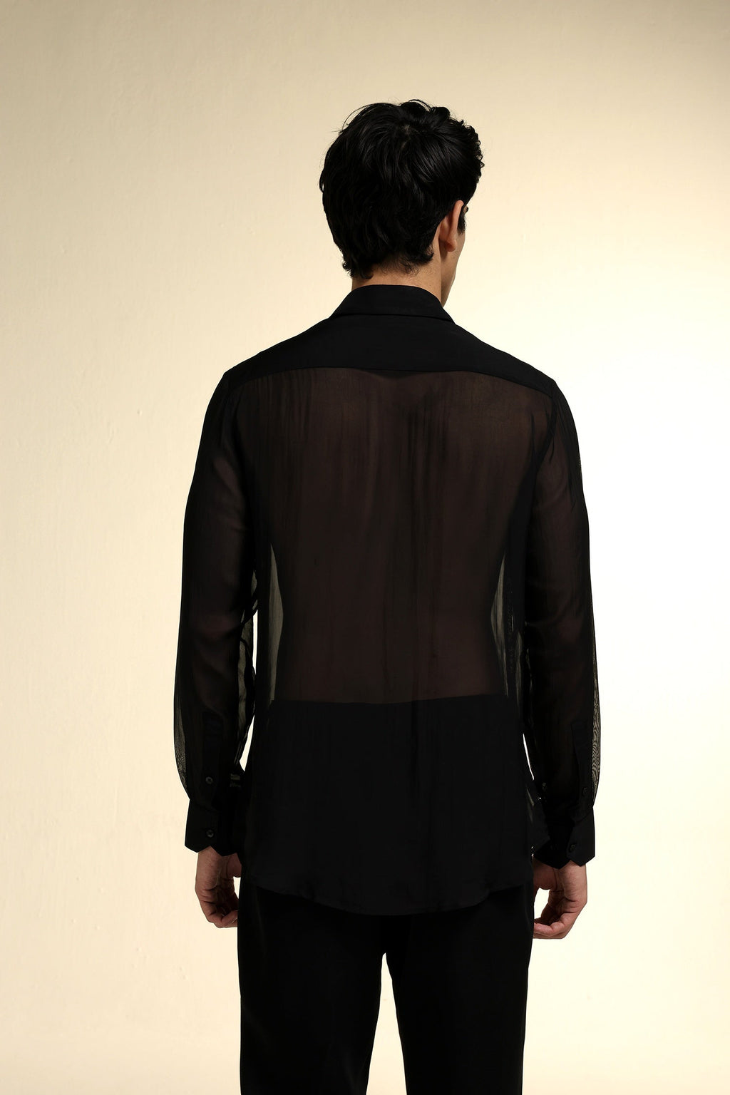 Organza Designer Shirt - Black