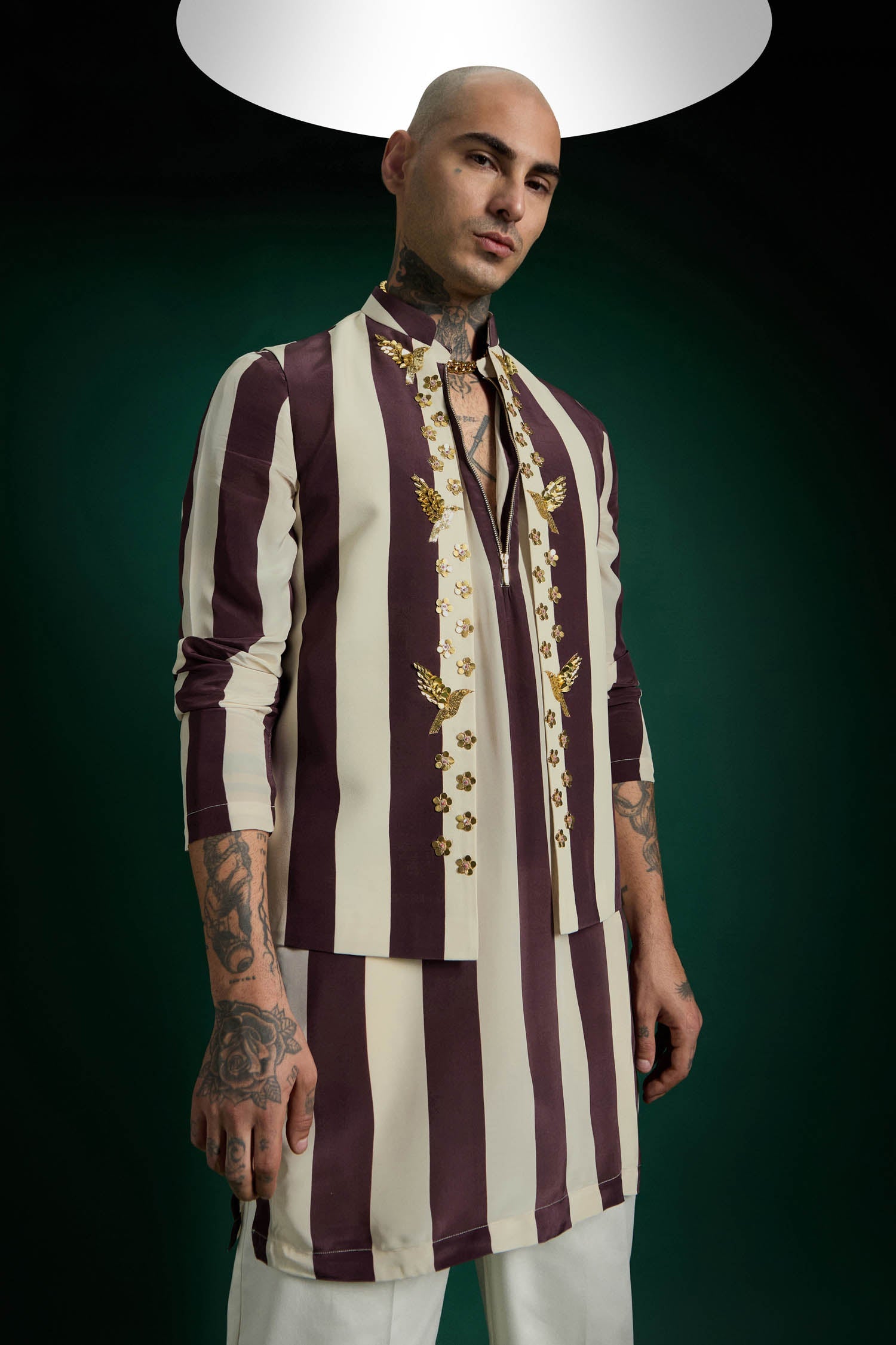 Crest- Hand Embroidered Designer Kurta Bundi
