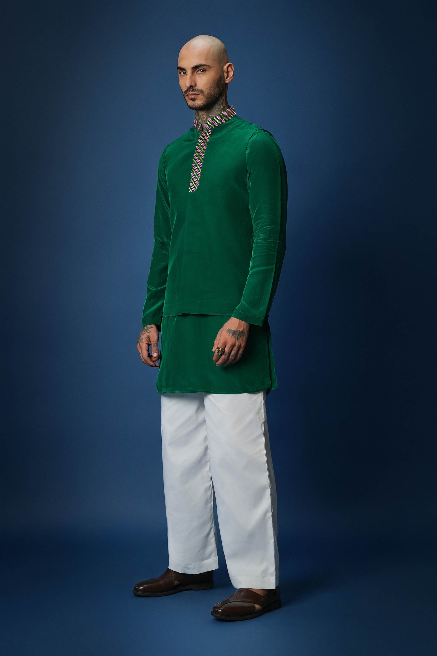 Green Bundi Kurta
