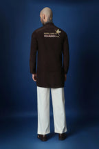 Mere Yaar Ki Shaadi Hai Hand Embroidered Bundi Set - Brown