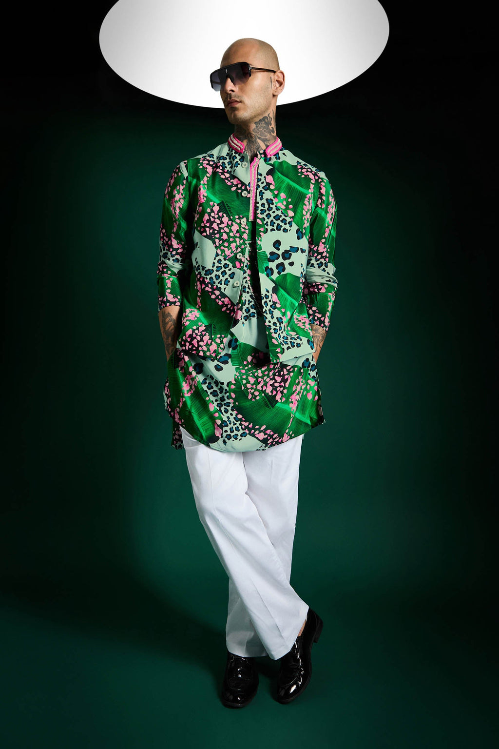 Banana Leaf-hand Embroidered Designer Bundi