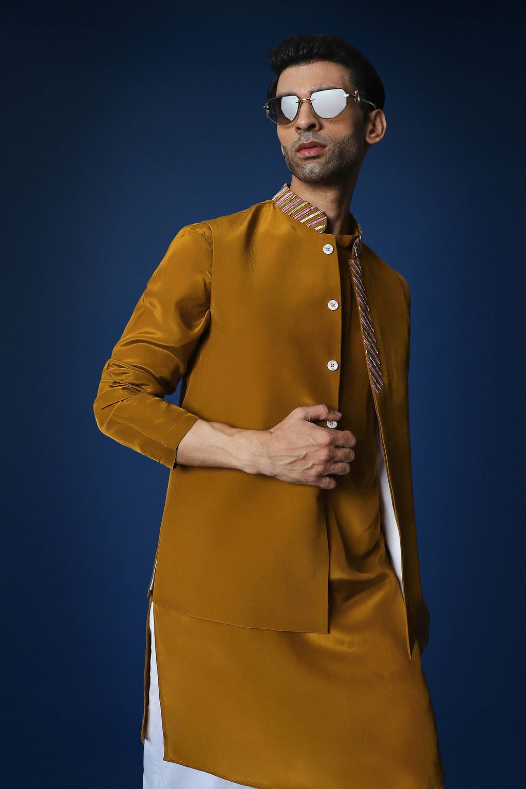 Mustard Bundi Kurta