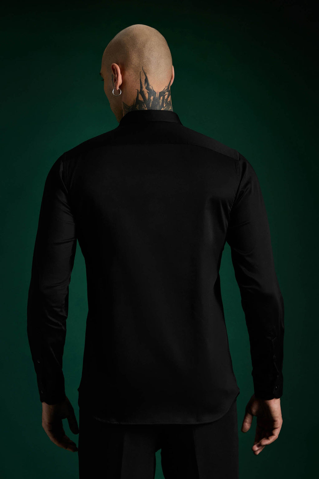 Heart Skull - Hand Embroidered Designer Shirt - Black