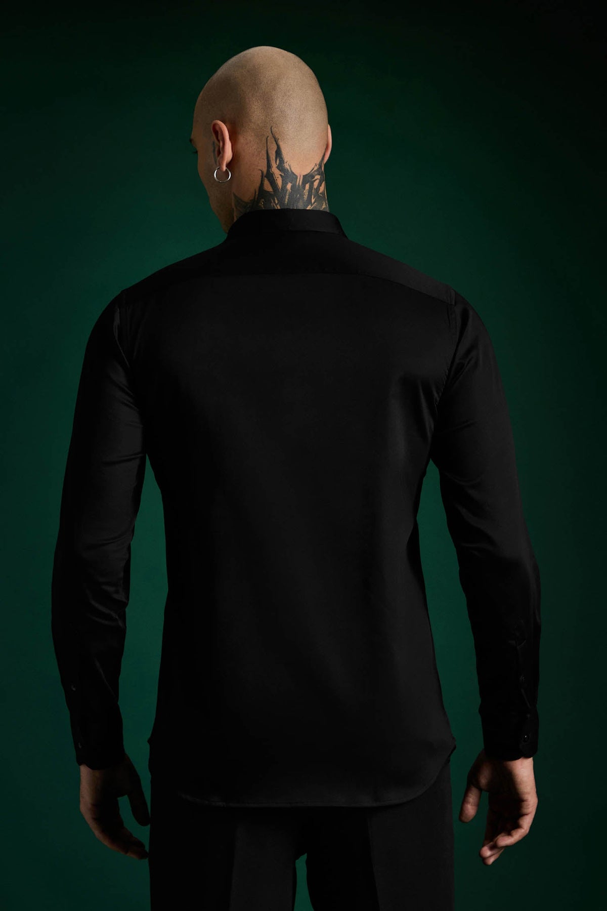 Heart Skull - Hand Embroidered Designer Shirt - Black