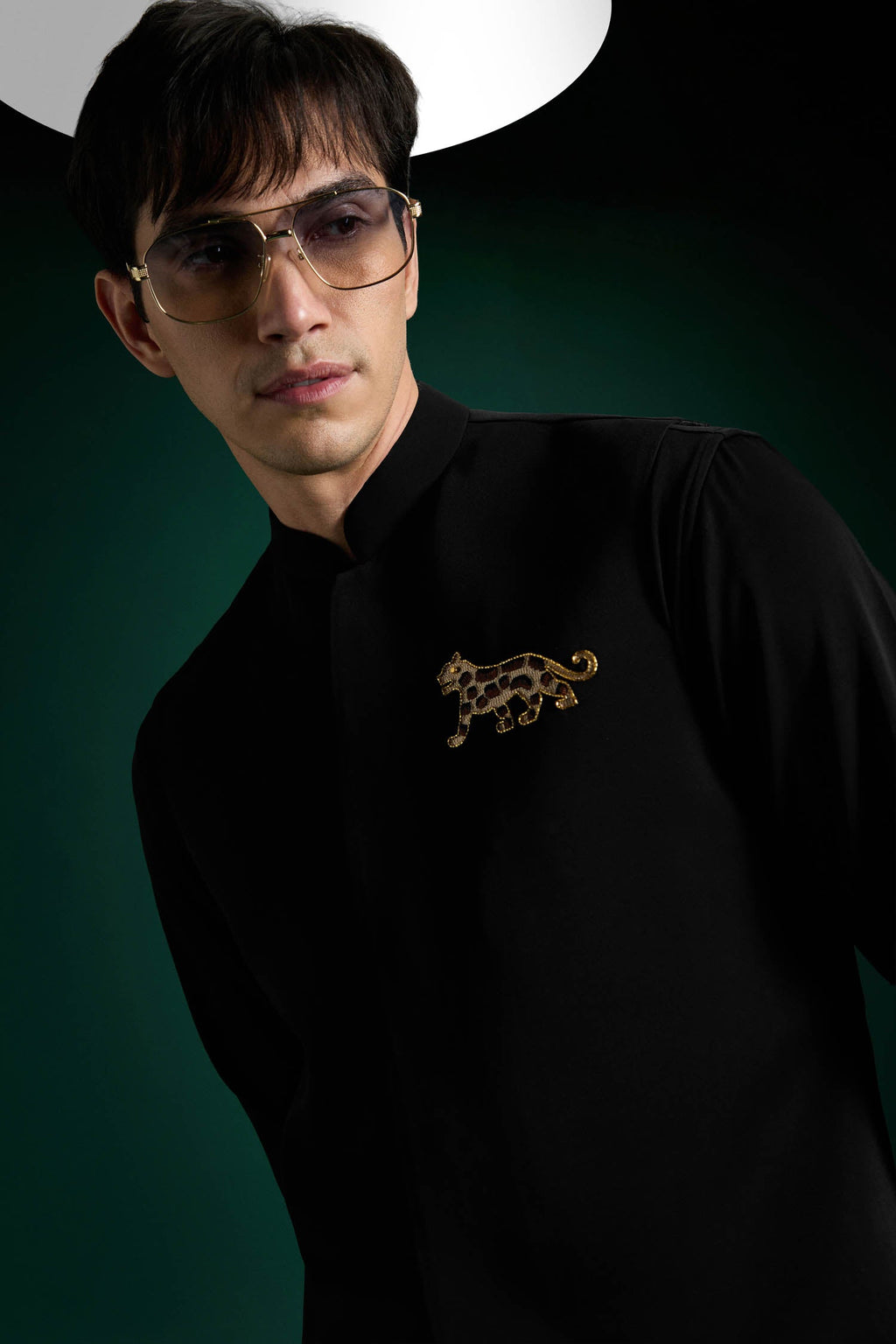 Hunter(Leopard) - Hand Embroidered Designer Bundi