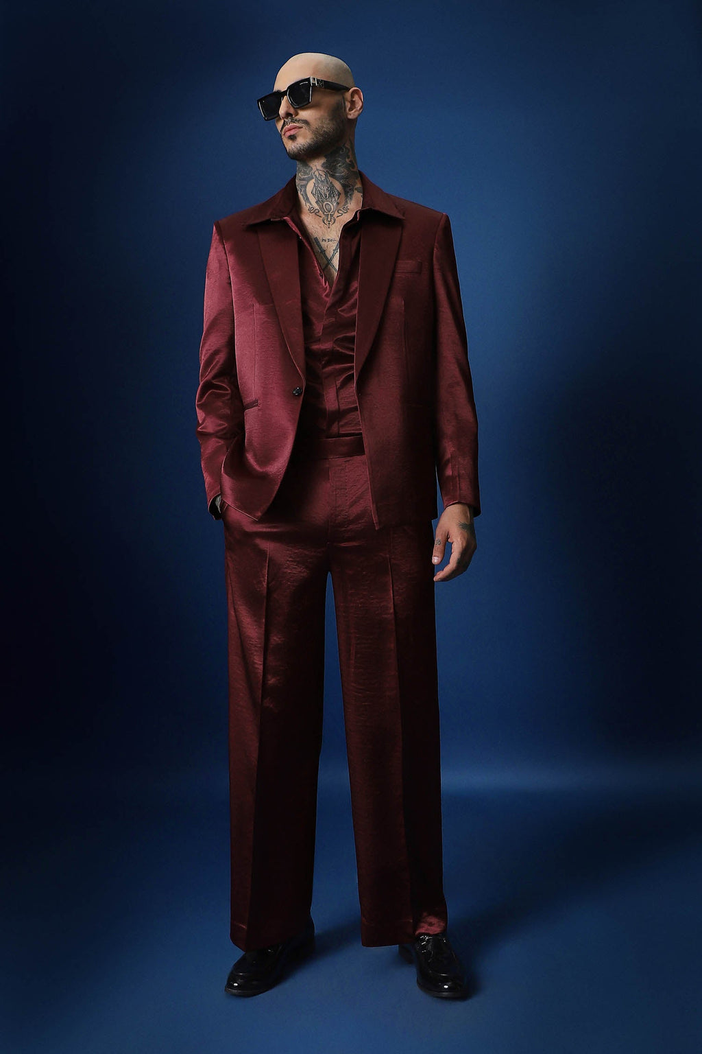 Tuxedo- Cherry Red / Relaxed Fit