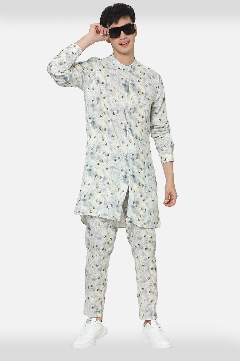 Light Green Printed Kurta Set