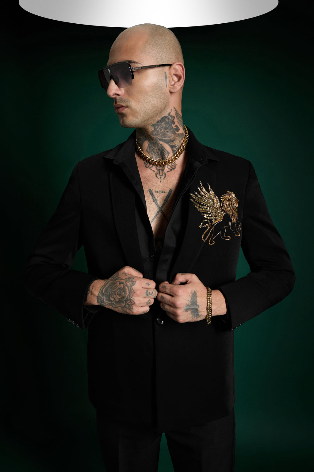 Still Crown (LION) - Hand Embroidered Designer Tuxedo