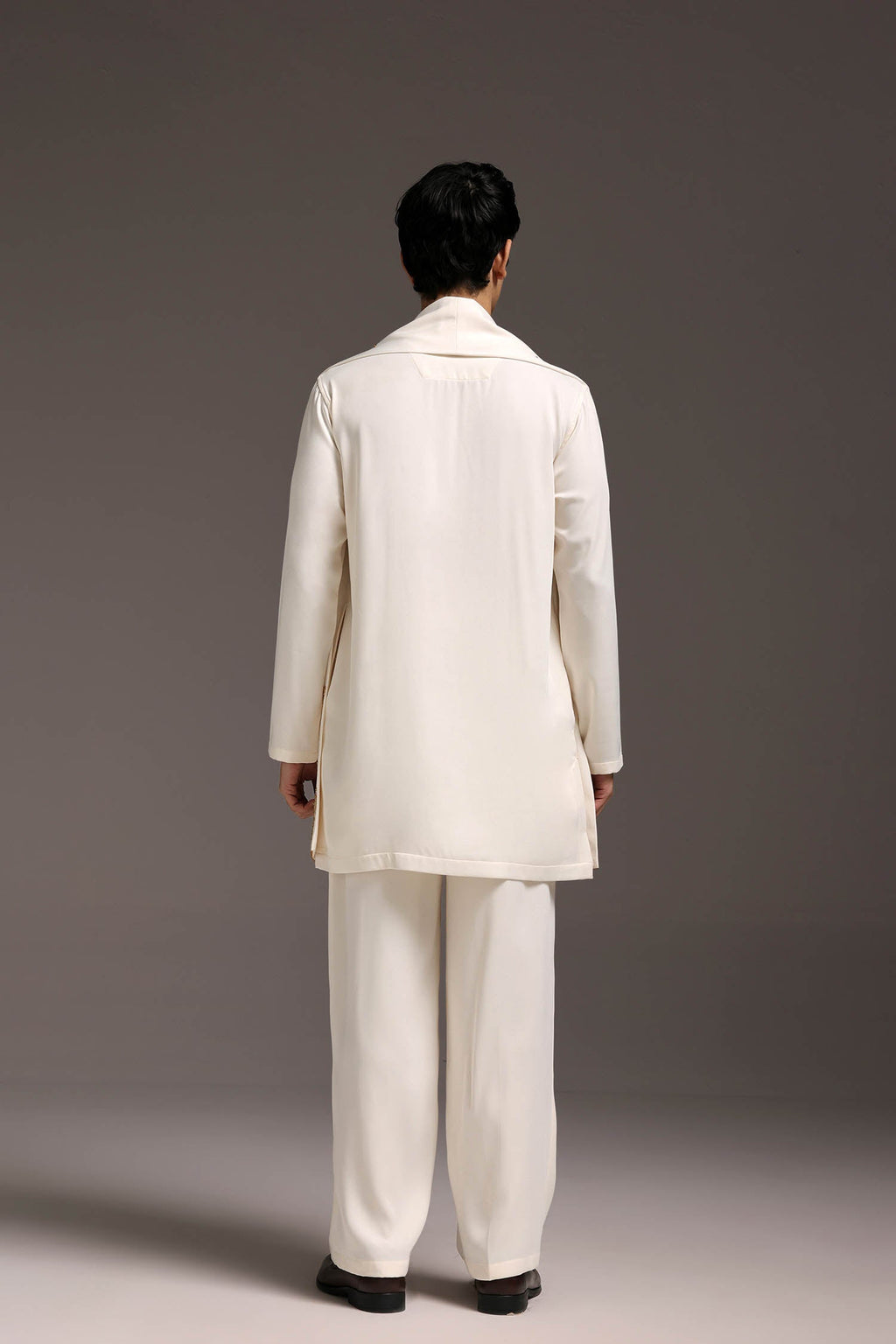 Roe - Hand Embroidered Designer Shawl - Ivory