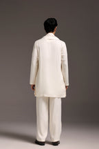 Roe - Hand Embroidered Designer Shawl - Ivory