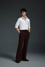 Crab - Hand Embroidered Designer Shirt - Ivory