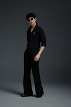 Kurlio(Scorpion) - Hand Embroidered Designer Shirt - Black