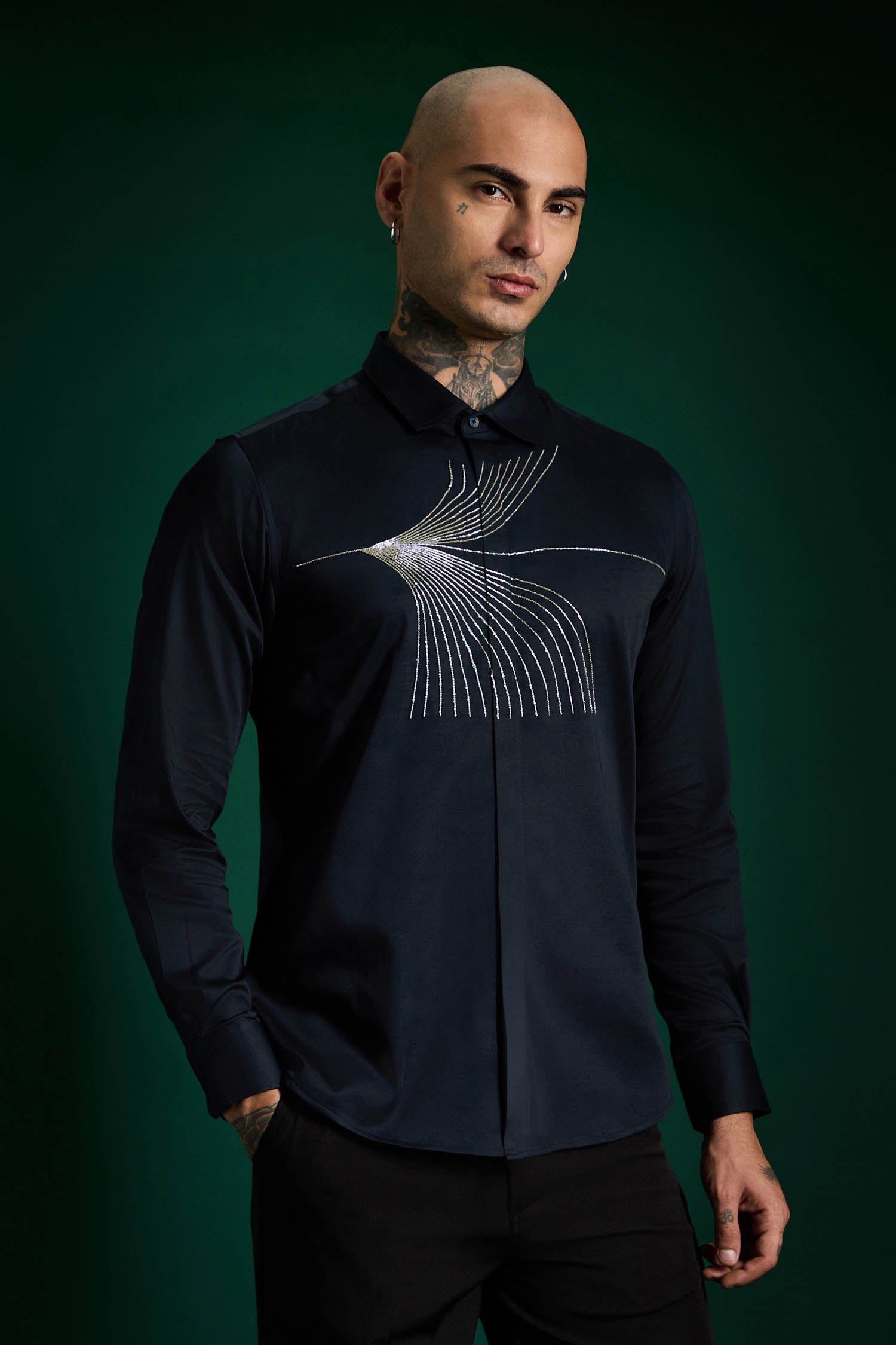 Sparkler - Hand Embroidered Designer Shirt