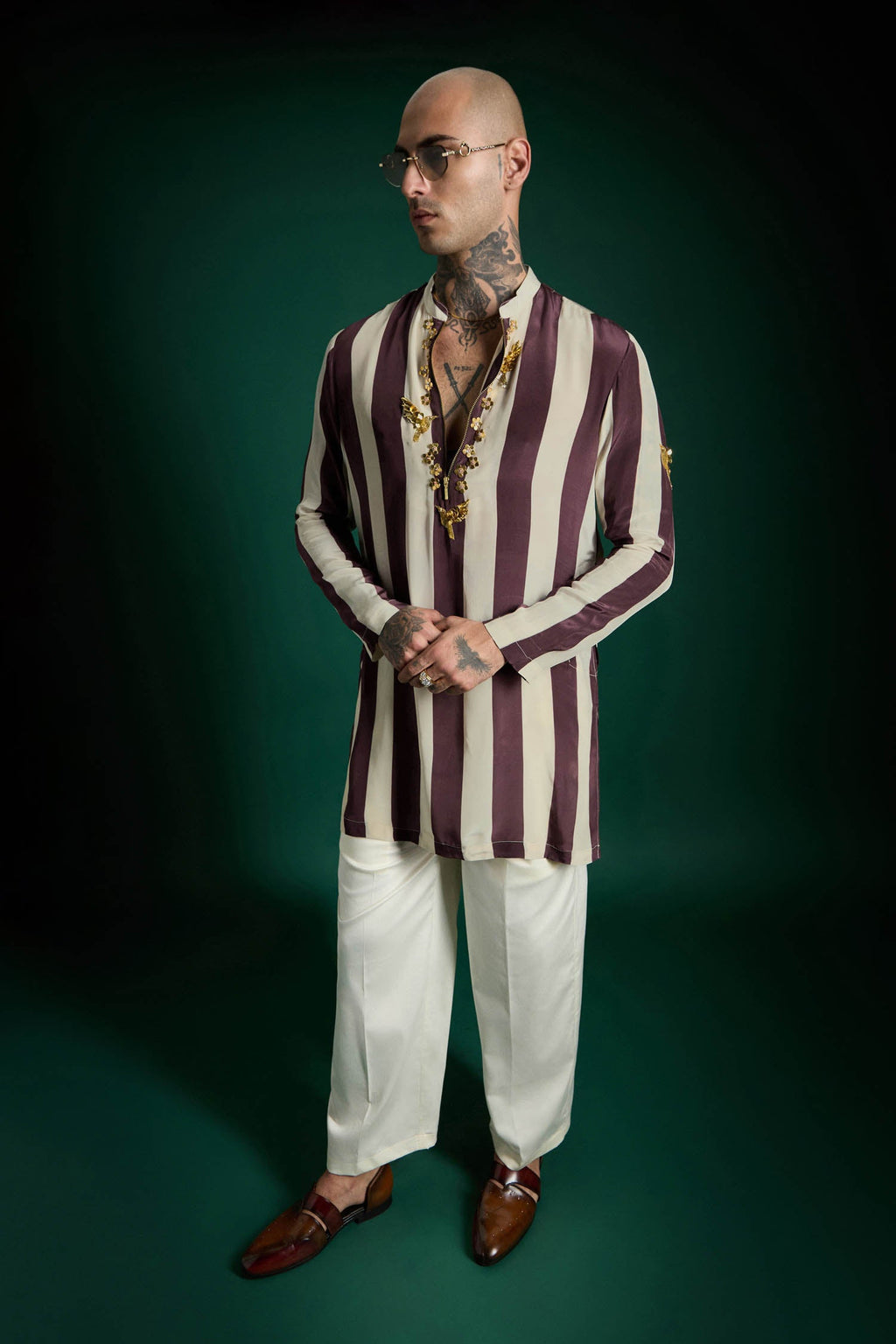 Crest- Hand Embroidered Designer Kurta