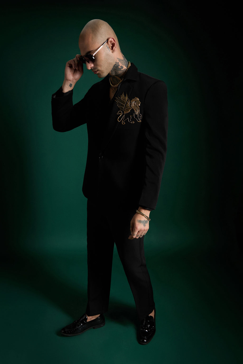 Still Crown (LION) - Hand Embroidered Designer Tuxedo