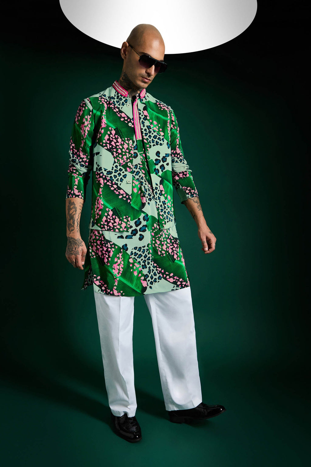 Banana Leaf-hand Embroidered Designer Bundi