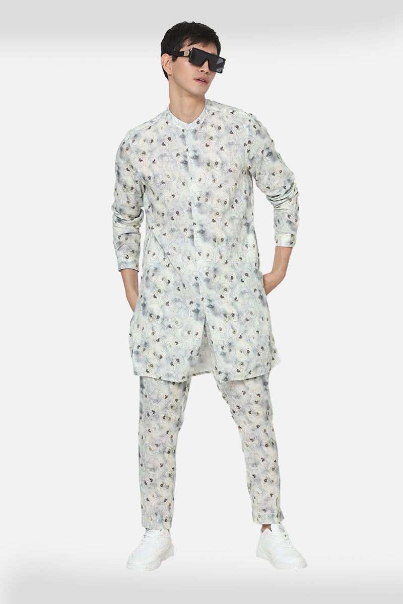 Light Green Printed Kurta Set