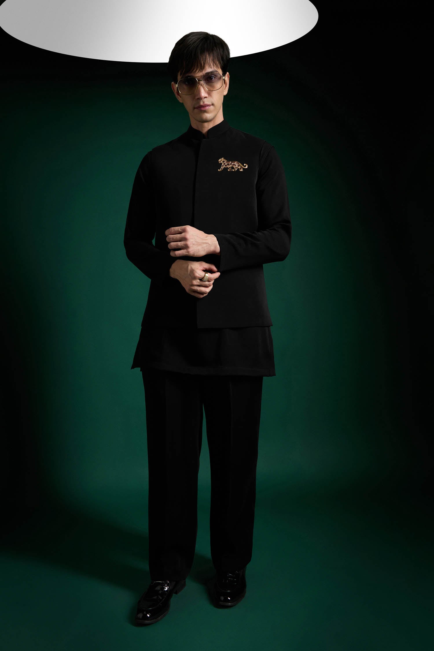 Hunter(Leopard) - Hand Embroidered Designer Bundi