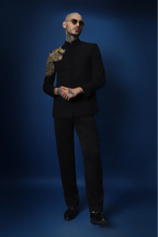 Narasimha Hand Embroidered Bandhgala - Black