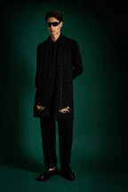 Bobcat Hand Embroidered Designer Shawl Set With Kurta And Pant