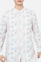 White Printed Kurta Set