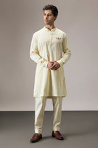 Wasp(Bee) - Hand Embroidered Designer Kurta - Ivory