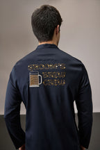 Grooms Crew - Hand Embroidered Designer Kurta - Navy