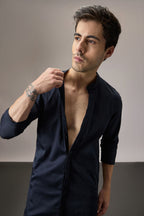 Grooms Crew - Hand Embroidered Designer Kurta - Navy