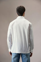 Attract Don‰۪t Chase - Hand Embroidered Designer Shirt - White