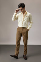 Wasp(Bee) Hand Embroidered Designer Shirt - Ivory