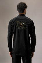 Buy Me Shots - Hand Embroidered Designer Shirt - Black