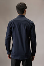 Wasp - Hand Embroidered Designer Shirt - Navy