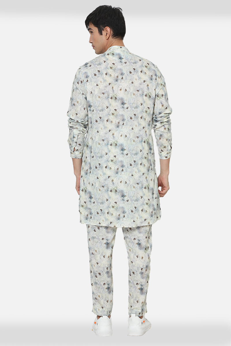 Light Green Printed Kurta Set