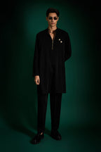 Disc Hand Designer Kurta - Black