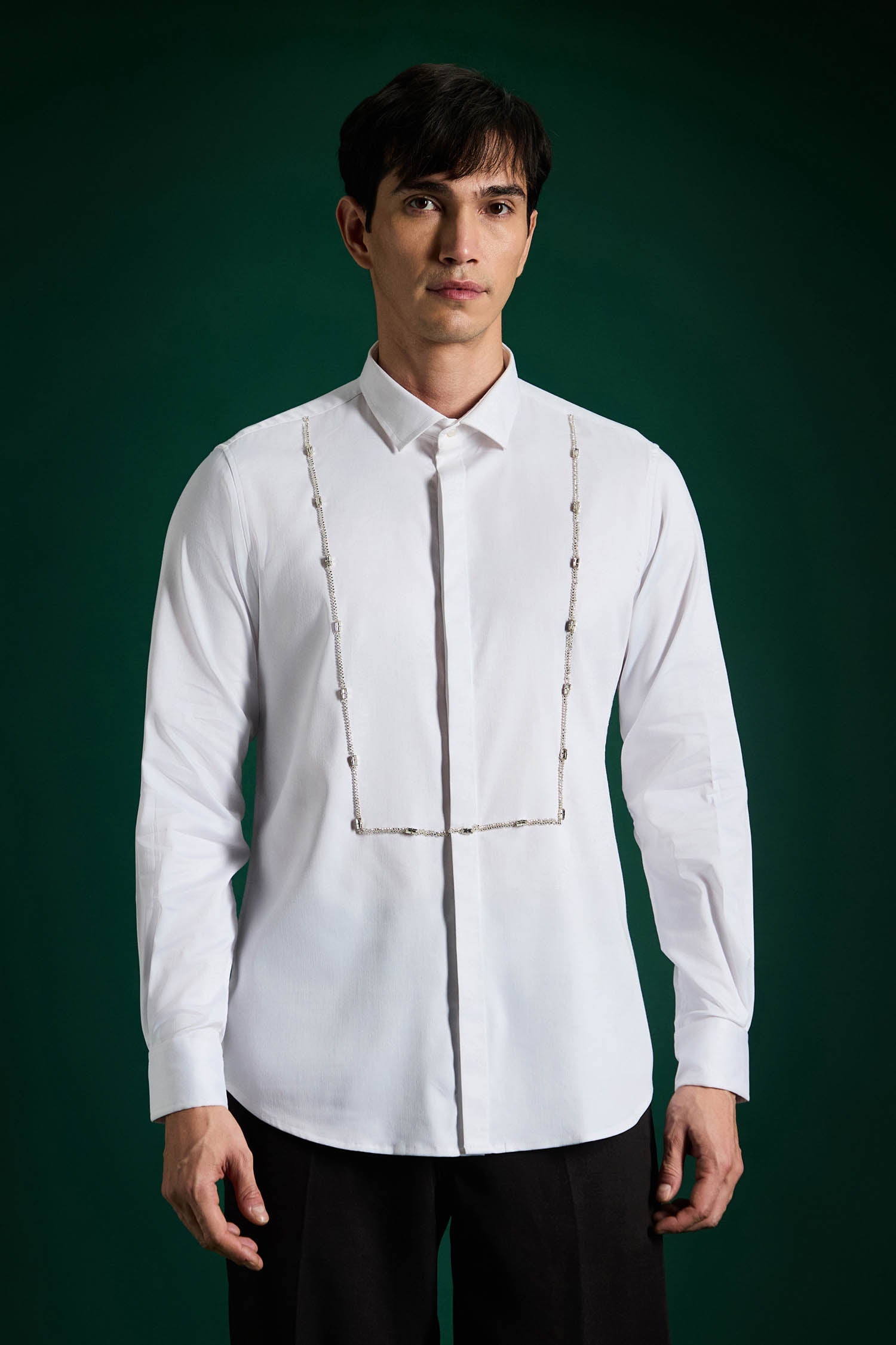 Forms- Hand Embroidered Designer Shirt
