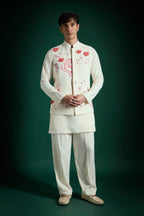 Meadows Hand Embroidered Designer Bundi Set