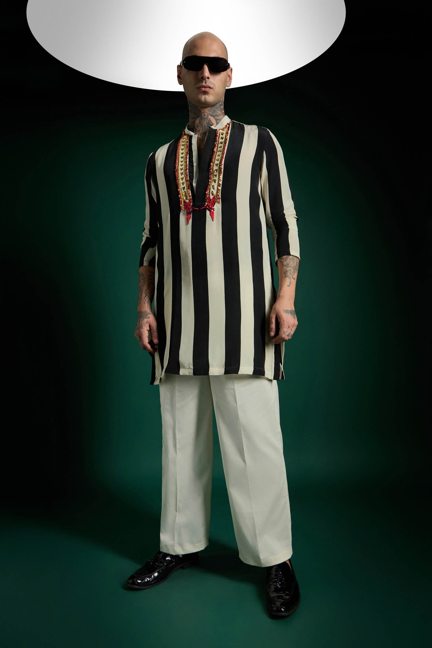 Regalia Hand Embroidered Designer Kurta - Black