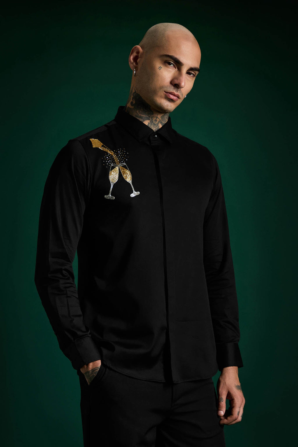 The Champagne Shirt - Black