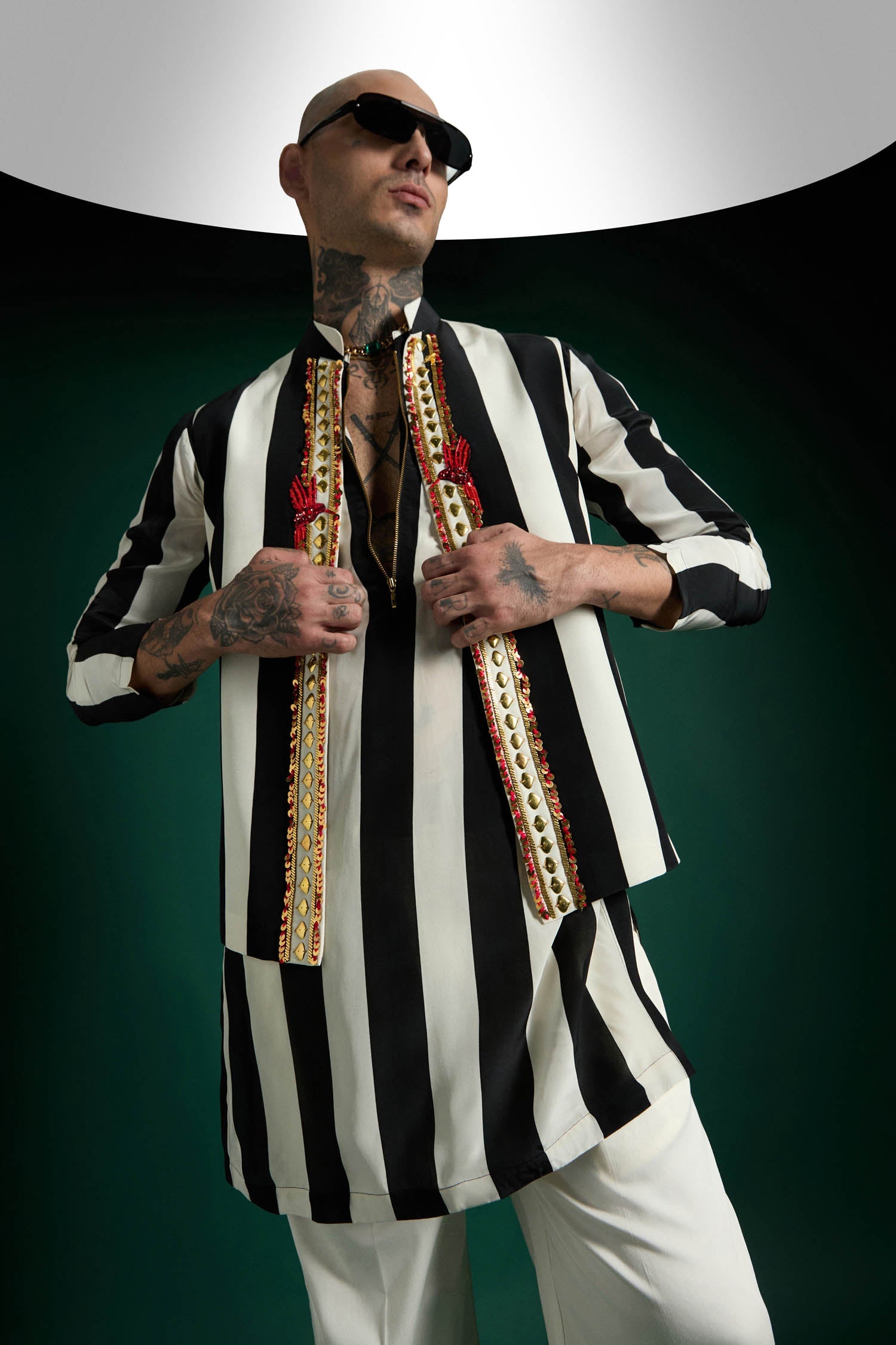 Regalia- Hand Embroidered Designer Bundi Kurta