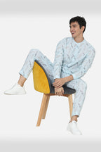 Sky Blue Printed Kurta Set