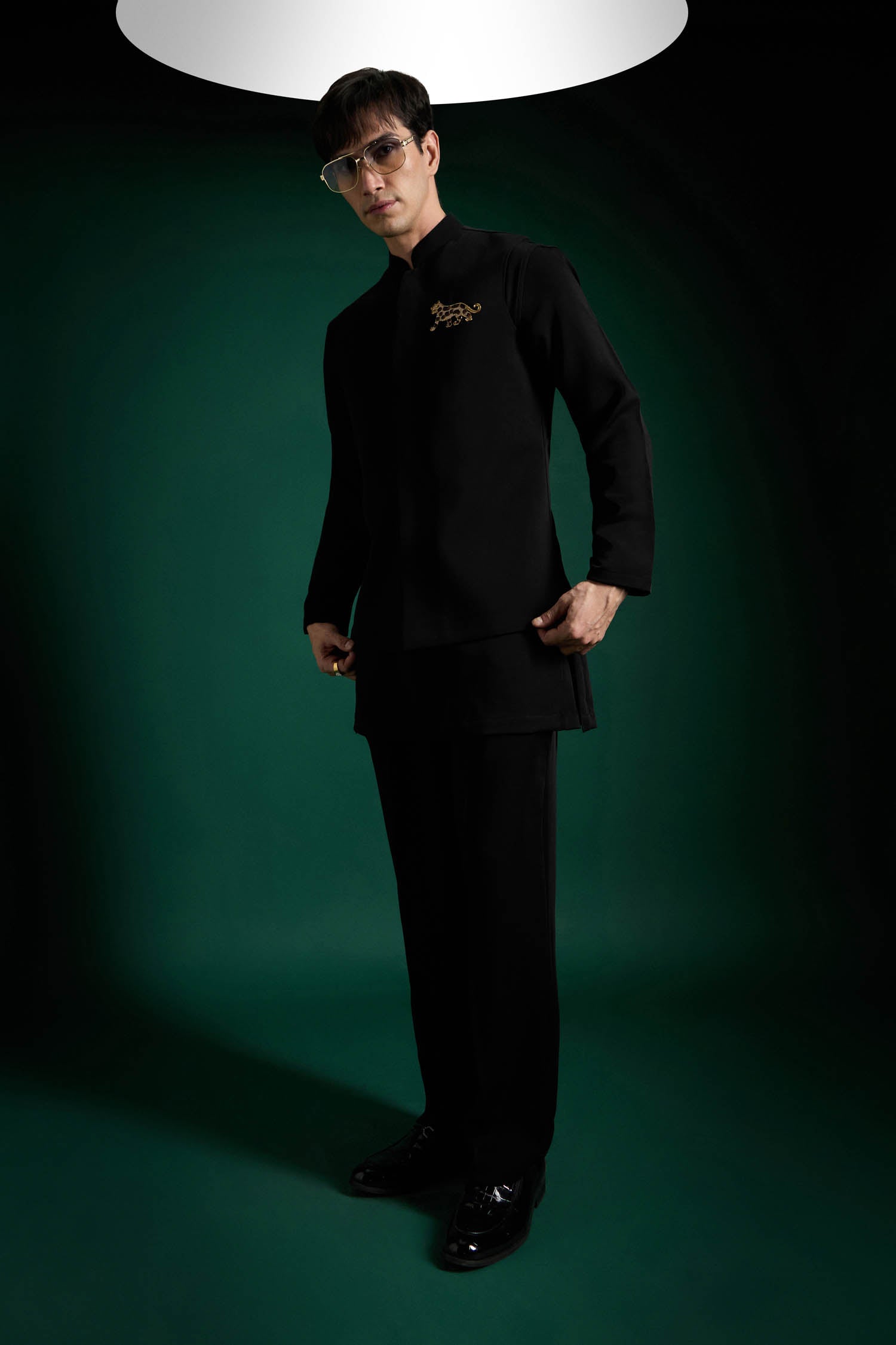 Hunter(Leopard) - Hand Embroidered Designer Bundi