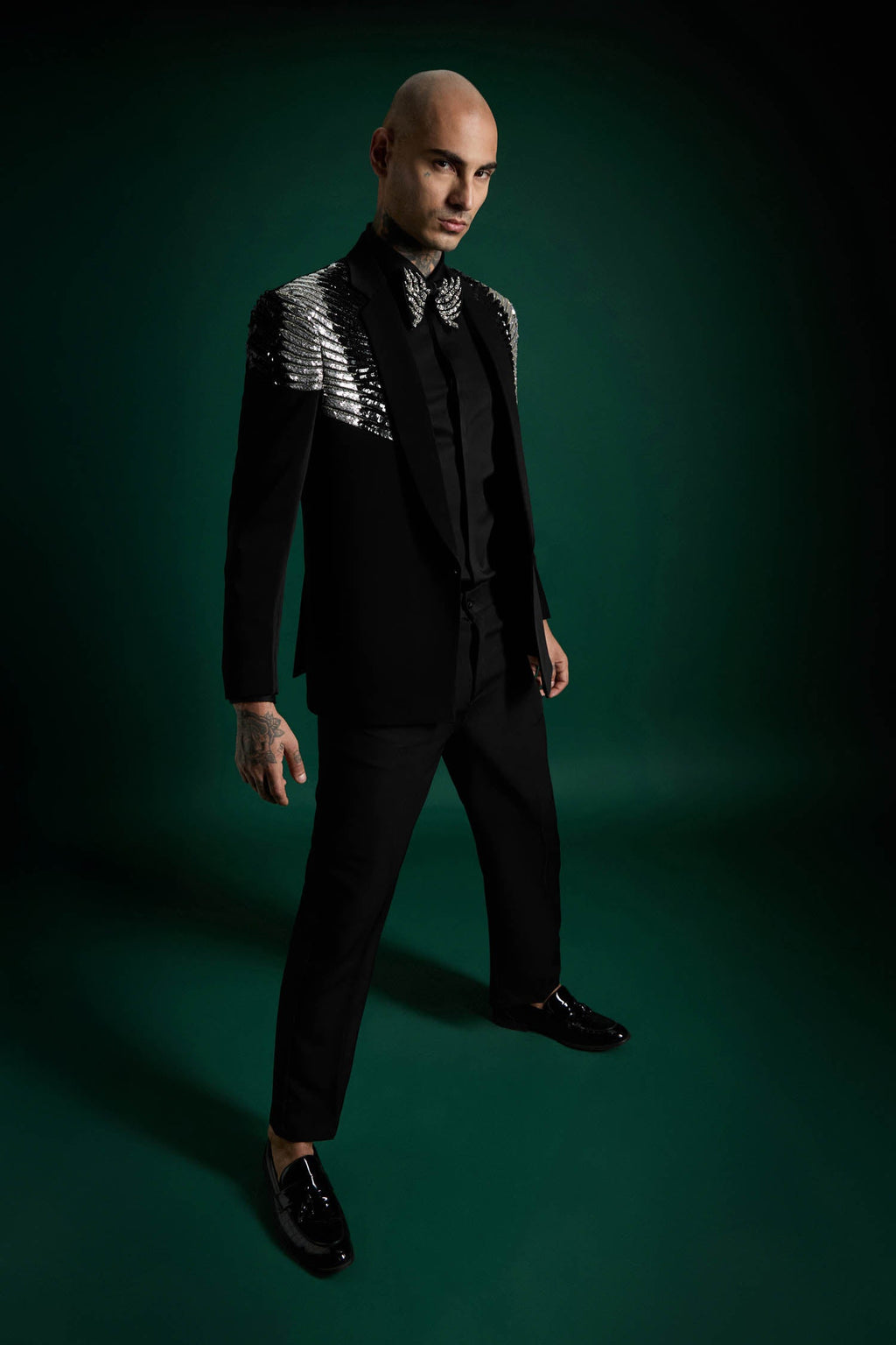 Silver Gild - Hand Embroidered Designer Tuxedo