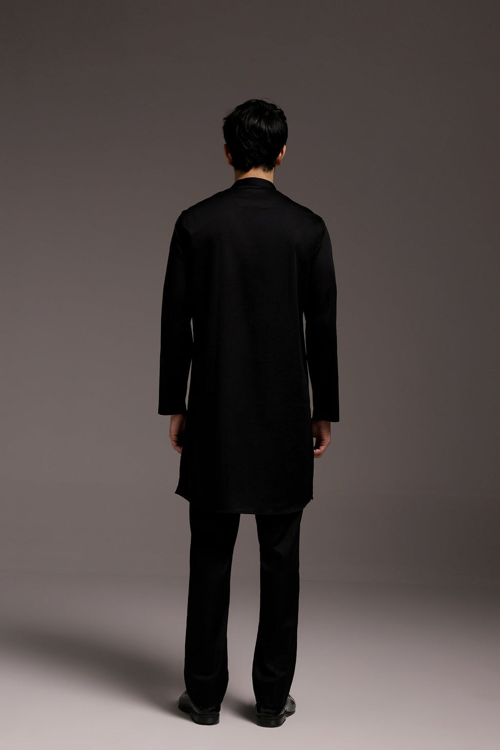 Wild Grace (Butterfly & Panther) - Hand Embroidered Designer Kurta - Black