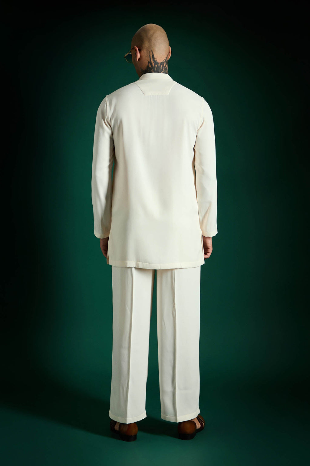Relic Hand Embroidered Designer Kurta Set - Ivory