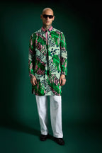 Banana Leaf-hand Embroidered Designer Bundi