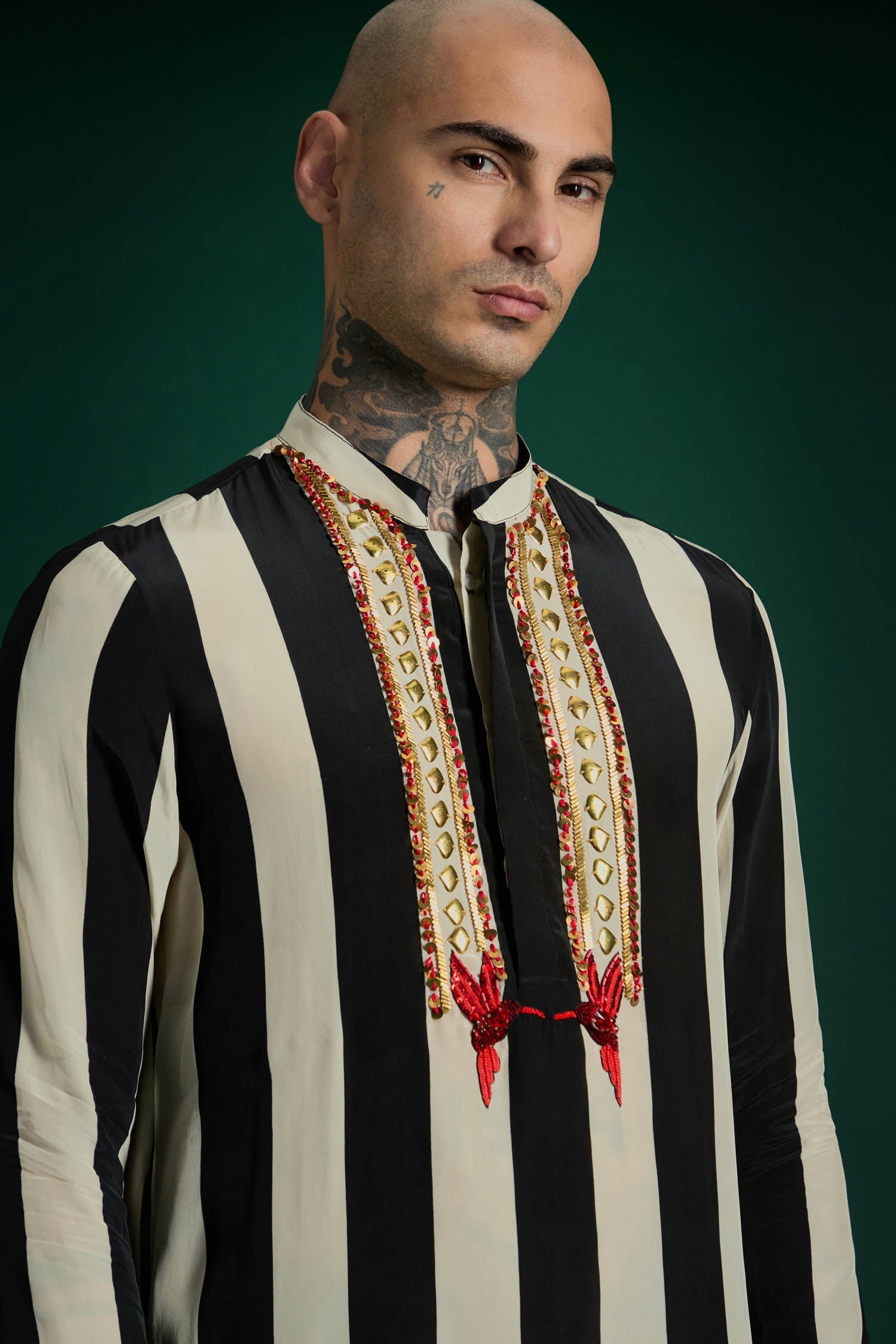 Regalia Hand Embroidered Designer Kurta - Black