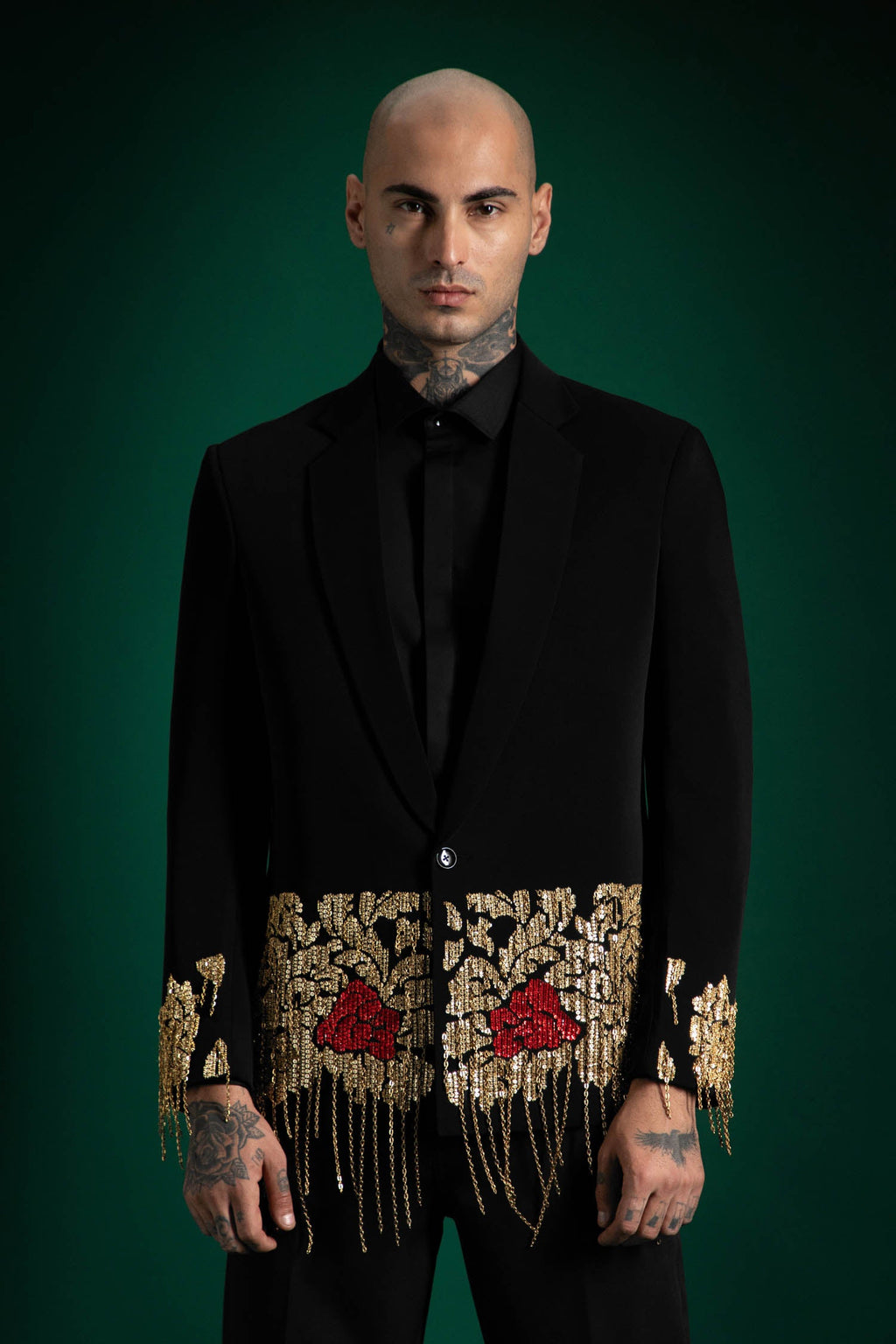 Golden Crest - Hand Embroidered Designer Tuxedo
