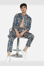 Royal Blue Printed Kurta Set