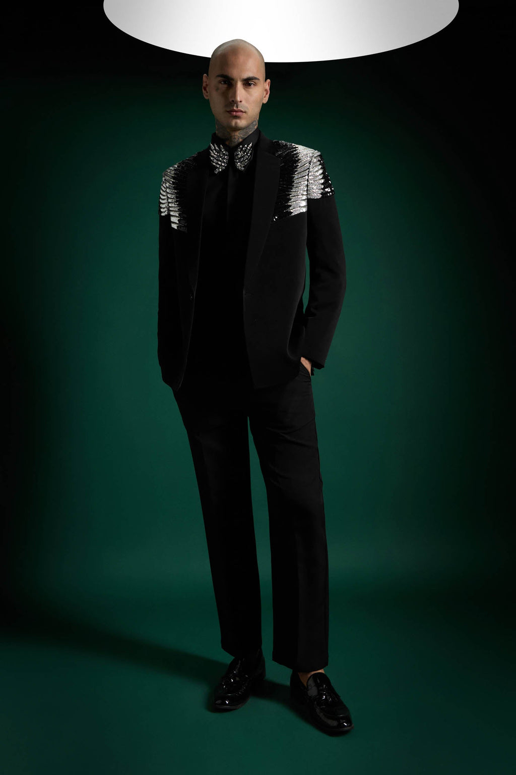 Silver Gild - Hand Embroidered Designer Tuxedo